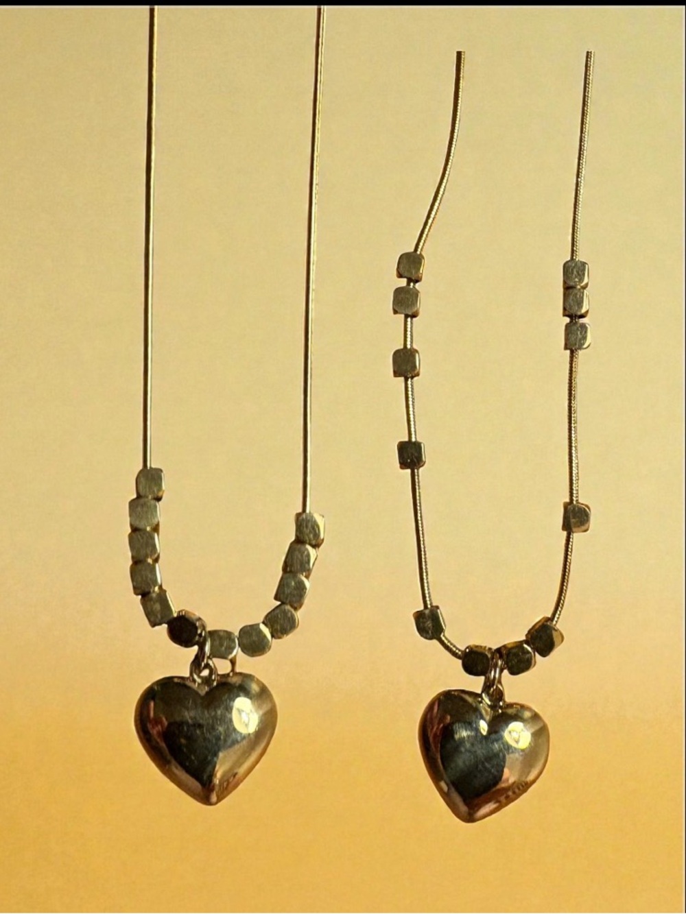 Heart Gold tone Pendant Necklace - Picture 2 of 3